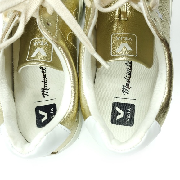 Madewell Veja Esplar Low Sneakers Gold Star Shoes - Picture 7 of 8